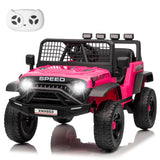Garvee Coche Eléctrico Infantil de 12V de PP con Control Remoto Asiento de Plástico Estándar EU Rosa Fucsia