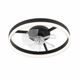 Garvee Ventilador de techo LED 20'' – Luz regulable 36W, 3 temperaturas, 6 velocidades, motor DC silencioso, 5 aspas ABS, mando a distancia, montaje empotrado – Para dormitorio, salón, cocina, oficina – Negro, 20 pulgadas