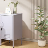 Garvee Armario Taquilla Metálico con Cerradura y Puerta Estante Ajustable Patas Niveladoras 70x35x38cm Violeta - Púrpuro