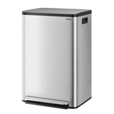 Garvee Cubo de Basura de 50L de Acero Inoxidable con Pedal Tapa de Cierre Suave para Cocina Color Acero
