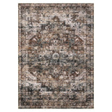 Garvee Alfombra Lavable Efecto Cachemira con Base TPR Estilo Persa Antideslizante para Entrada 80x150cm Marrón