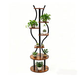 Garvee Estantería Metálica de Múltiples Niveles para Macetas y Plantas de Interior o Exterior 43x43x145cm