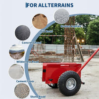 Garvee Carro Panel Dolly Industrial de Acero al Carbono Transportador de Placas y Tableros Capacidad 181 kg Ruedas Macizas Rojo