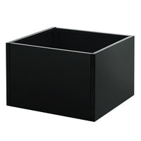 Garvee Cama de Cultivo Elevada de 46x46x30 cm de Acero con Base y Diseño de Cierre a Presión para Jardín y Balcón Negro