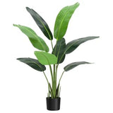 Garvee Set de 2 Árboles Artificiales de Canna Tipo Palmera con Hojas Texturizadas Decoración Realista para Interiores y Exteriores 120cm