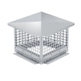 Garvee Protector de Lluvia y Animales de Acero Inoxidable para Conductos de Chimeneas 23x23cm Plata - Plateado