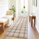 Garvee Alfombra Geometrica a Cuadros de Poliester Lavable a Maquina Plegable y Antideslizante, 160x230 cm Camel - Color Camello