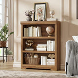 Garvee Estantería Abierta de 3 Niveles de Madera de Alta Densidad, Librería Auxiliar y Archivador Organizador para Oficina y Despacho, 60 cm, Marrón - Carolina-30