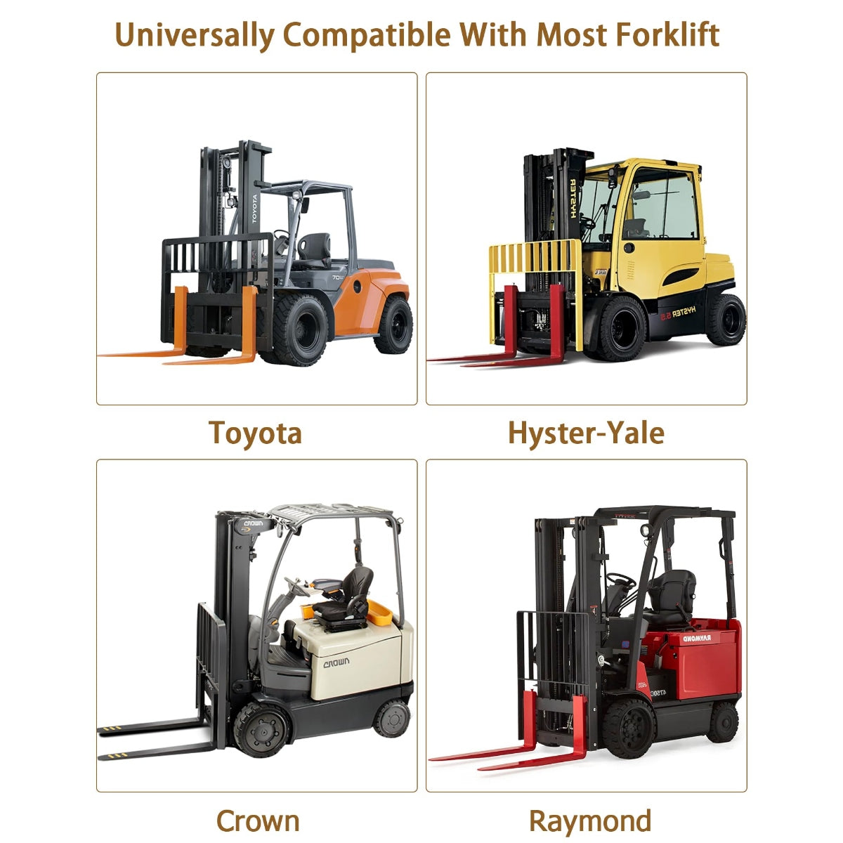 Garvee Extensiones para Horquillas de Montacargas 182.8cm 2495 KG Acero Q345 5mm de Grosor Ancho Interior 11.43cm Resistente Amarillo para Almacén y Construcción