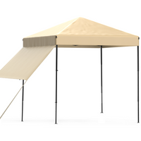 Garvee Toldo Plegable de 1,8 x 1,8 m con Estructura de Aluminio y Lona Oxford 150D Impermeable, Montaje Rápido sin Herramientas, para Jardín y Eventos, Caqui