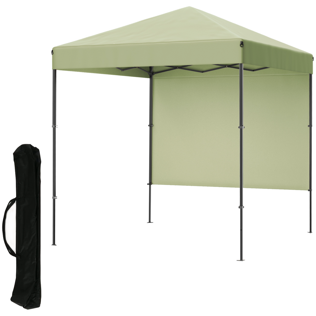 Garvee Toldo Plegable Impermeable 1.8x1.8m con Estructura de Aluminio Montaje Rápido para Jardín y Playa, Verde Claro