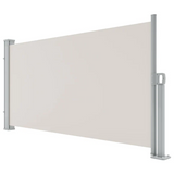 Garvee Toldo Lateral Retráctil 180x350 cm Pantalla de Privacidad para Patio y Balcón con Marco Metálico Impermeable Beige - Beige