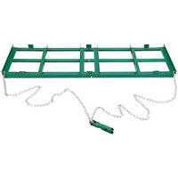 Garvee Nivelador de Terreno Drive Drag 2.4 m con Cadena de 1.8 m Acero Resistente Ajustable Compatible con ATV UTV Tractor Verde