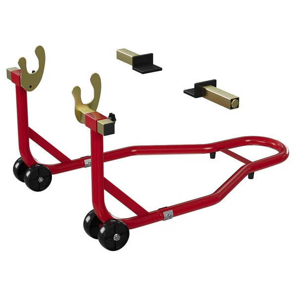 Garvee Elevador para Moto 204 kg Capacidad, Ajustable U+L, Acero Reforzado, Base Antideslizante para Taller y Mantenimiento