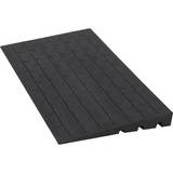 Garvee Rampa de Umbral de Caucho de 10 cm con 3 Canales para Cables, Antideslizante, Capacidad de 1134 kg, 61 x 107 cm - Negro