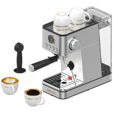 Garvee Máquina De Expreso Con Portafiltros 20 Bar, 1200W Con Termobloque, Acero Inoxidable SUS304, Depósito 1,7L, Compacta, para Cocina Pequeña, Plateada - Plata