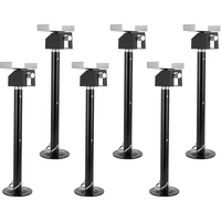 Garvee Kit de 6 Gatos de Soporte para RV, Estabilizador Eléctrico y Manual 2267kg cada uno, para Remolques y Campers, Negro
