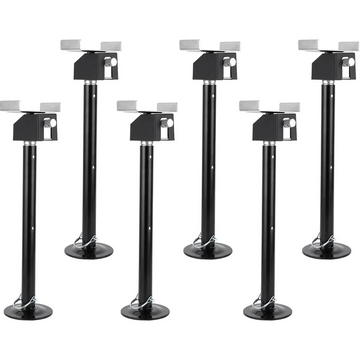 Garvee Kit de 6 Gatos de Soporte para RV, Estabilizador Eléctrico y Manual 2267kg cada uno, para Remolques y Campers, Negro