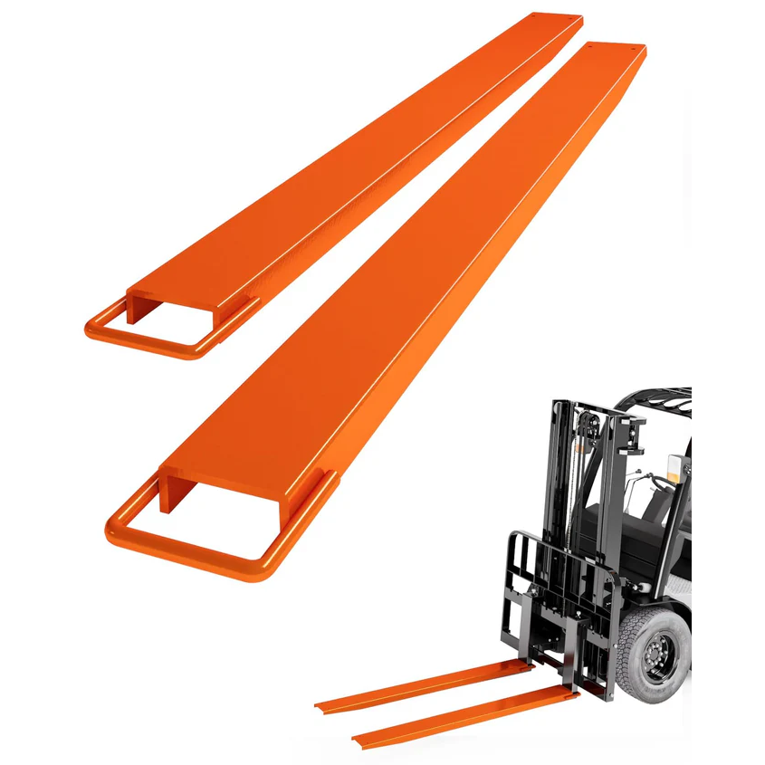 Garvee Extensiones para Horquillas de Palets 213x11 cm, Acero Q345 de Alta Resistencia, Instalación Sin Herramientas, Compatibles con Montacargas,Naranja