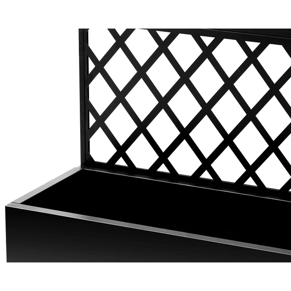 Garvee Jardinera Elevada de Acero Galvanizado con Enrejado y Pantalla de Privacidad para Patio y Balcón 180 × 117 × 41 cm