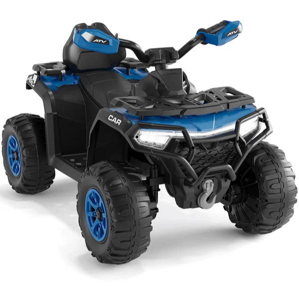 Garvee Quad Eléctrico Infantil 12V Todo Terreno Azul Para Niños 3-8 Años Con Control Parental y Bluetooth
