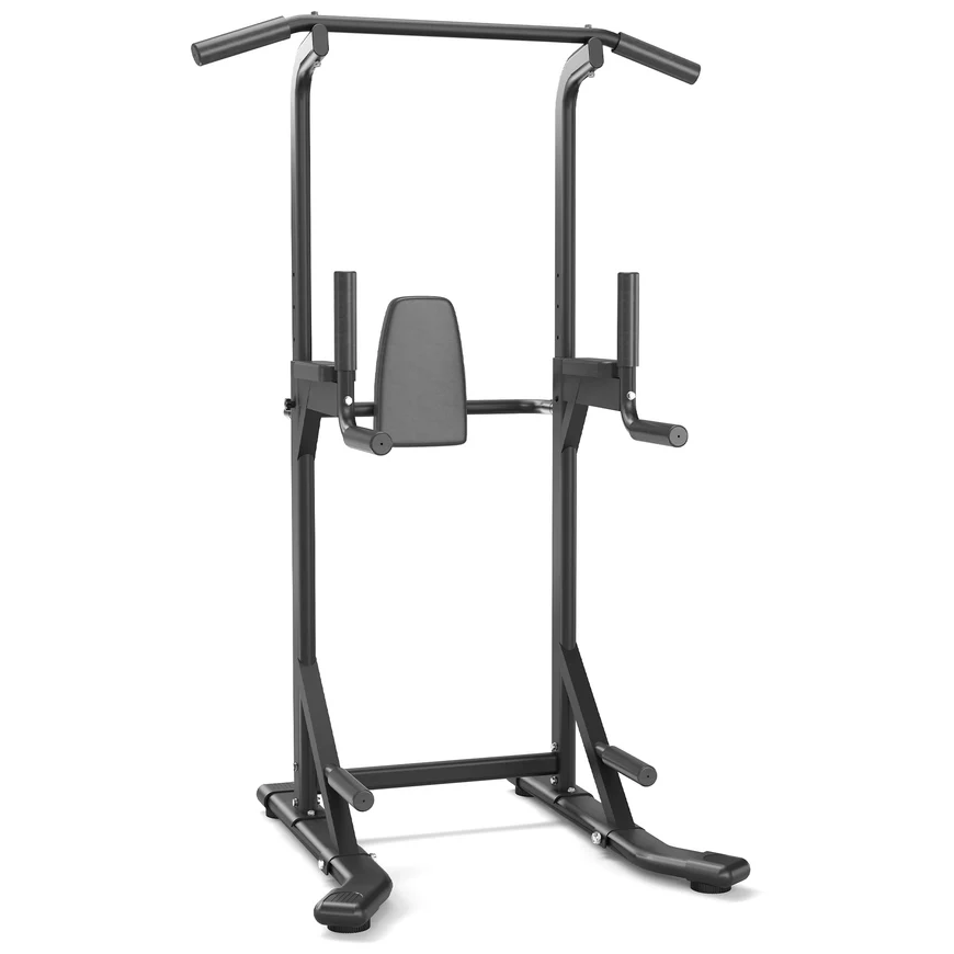 Garvee Torre de Pesas Multifuncional Ajustable de Acero con 205 kg de Capacidad para Gimnasio en Casa Negra