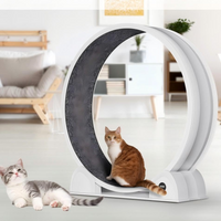 Garvee Rueda de Ejercicio para Gatos 114 cm Caminadora Silenciosa de ABS con Podómetro Inteligente Blanco