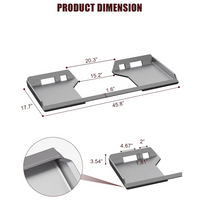 Garvee Placa de Montaje Universal para Skid Steer de Acero Q235B, 0.79cm de Espesor, 116.84x46.99cm, Capacidad 2721.55kg, Antióxido para Construcción