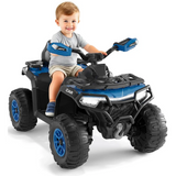Garvee Quad Eléctrico Infantil 12V Todo Terreno Azul Para Niños 3-8 Años Con Control Parental y Bluetooth - Azul Real
