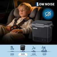 Garvee Nevera Portátil para Coche 18 L, Compresor de -20 °C a 20 °C, APP Inteligente, Placa de Carga de Batería, 12V/24V, con Asa, Gris Oscuro
