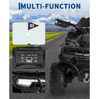 Garvee Quad Eléctrico 12V, 2 Motores, Suspensión Offroad, 4 Ruedas, LED Bluetooth, 3-6 años, Exterior, Negro