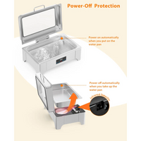 Garvee Set De Chafing Dish Profi 9L Acero Inoxidable Para Buffets Y Catering, Gran Capacidad, Plegable, Fácil Limpieza