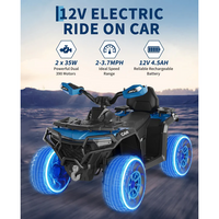 Garvee Quad Eléctrico Infantil 12V Todo Terreno Azul Para Niños 3-8 Años Con Control Parental y Bluetooth