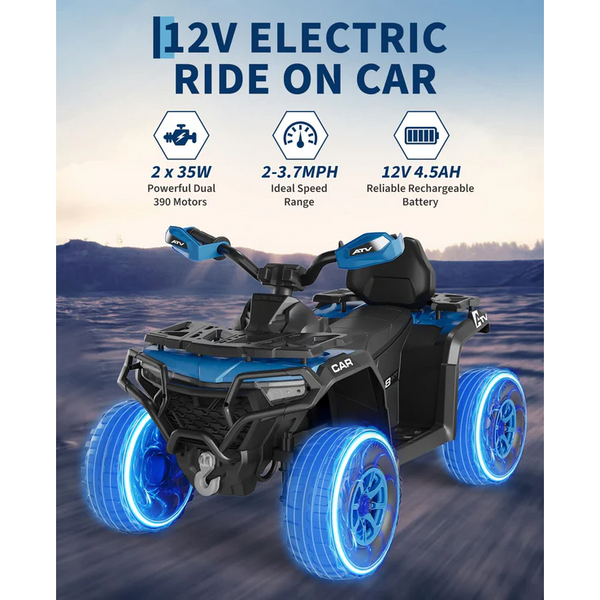 Batería recargable y motores del QUAD eléctrico