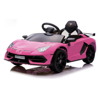 Garvee Vehículo Eléctrico 12V de 2 Motores con Puertas Hidráulicas y Conducción Segura para Niños 3-8 Años Rosa