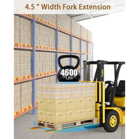 Garvee Extensión para Montacargas 152.4cm  Acero Industrial Q345 Ancho 11.5cm  Espesor 5mm Seguridad de Bloqueo Acabado Amarillo Almacenes Construcción