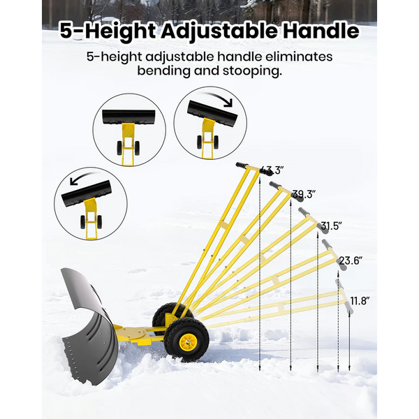 Pala de nieve con mango ajustable