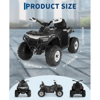 Garvee Quad Eléctrico 12V, 2 Motores, Suspensión, LED, Bluetooth, Música, USB, Control Parental, ATV Offroad, 3-6 años, Exterior, Blanco
