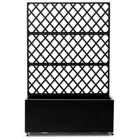 Garvee Jardinera Elevada de Acero Galvanizado con Enrejado y Pantalla de Privacidad para Patio y Balcón 180 × 117 × 41 cm