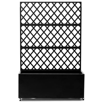 Garvee Jardinera Elevada de Acero Galvanizado con Enrejado y Pantalla de Privacidad para Patio y Balcón 180 × 117 × 41 cm