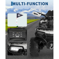 Garvee Quad Eléctrico 12V, 2 Motores, Suspensión, LED, Bluetooth, Música, USB, Control Parental, ATV Offroad, 3-6 años, Exterior, Blanco