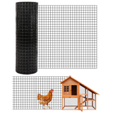 Garvee Malla de Alambre 1.3 cm 122x1524 cm 19GA Galvanizada Resistente Soldada para Cercado y Gallineros - Negro