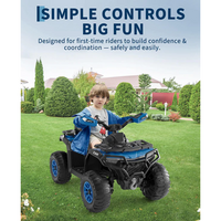 Garvee Quad Eléctrico Infantil 12V Todo Terreno Azul Para Niños 3-8 Años Con Control Parental y Bluetooth