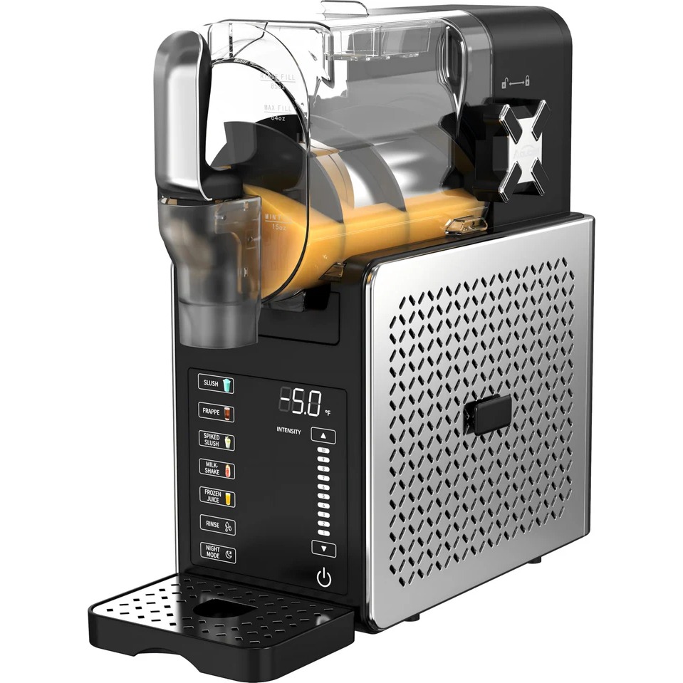 Garvee Máquina de Granizados FS-201 de ABS, Diseño Compacto con Capacidad Única, Estándar Europeo para Bares y Eventos, Negro