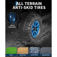 Garvee Quad Eléctrico Infantil 12V Todo Terreno Azul Para Niños 3-8 Años Con Control Parental y Bluetooth