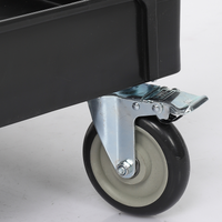 Garvee Carrito Utilitario de Plástico Resistente con Ruedas Grandes y Asa Ergonómica para Almacenaje y Transporte Compacto y Durable