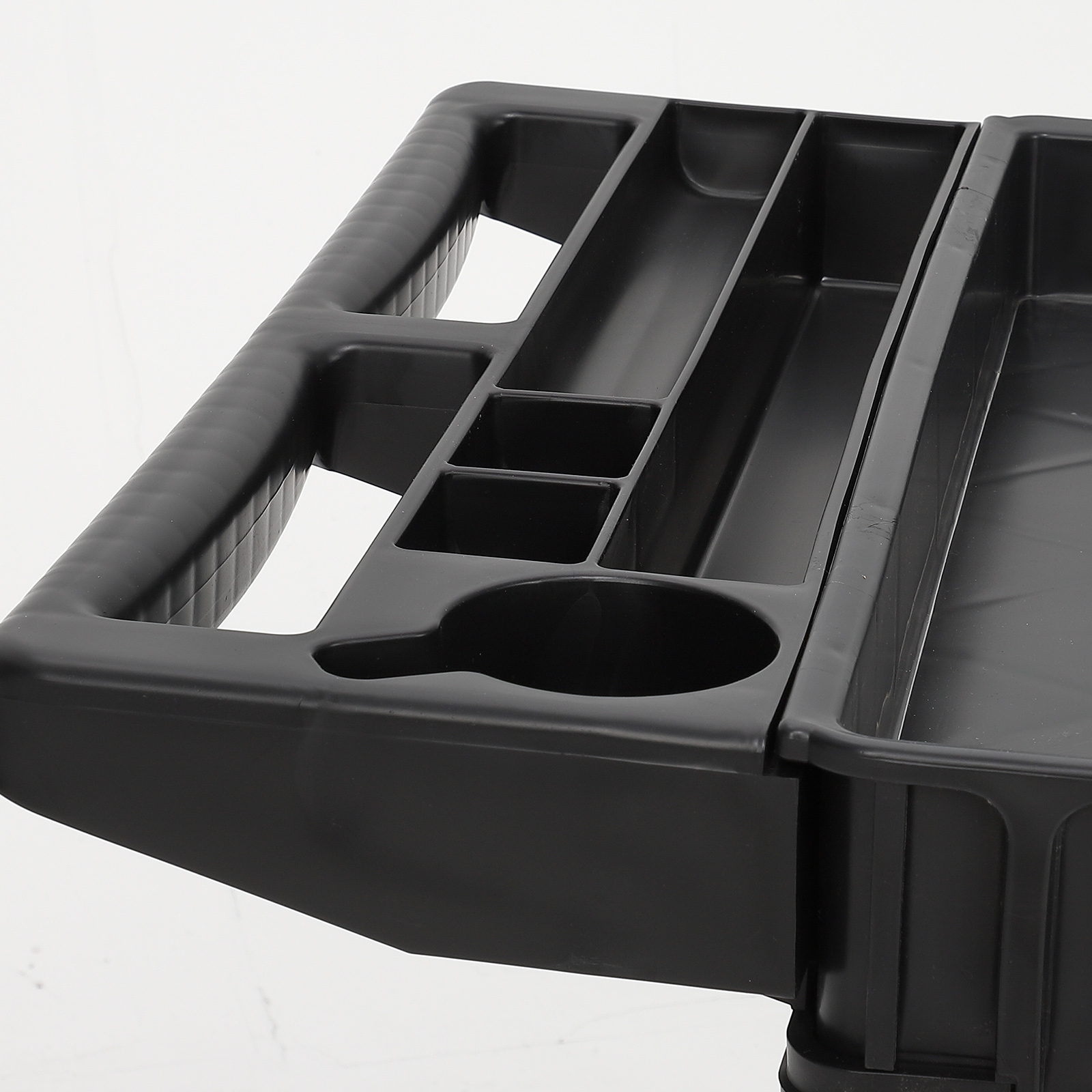 Garvee Carrito Utilitario de Plástico Resistente con Ruedas Grandes y Asa Ergonómica para Almacenaje y Transporte Compacto y Durable