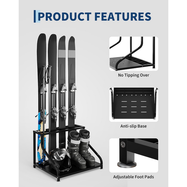 Soporte para esquís resistente