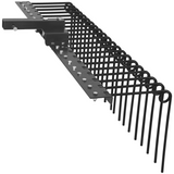 Garvee Rastrillo de Paja de Acero con Púas Tratadas Térmicamente, Reemplazables, Ancho de 152 cm, Enganche de 5 cm, Negro - Negro