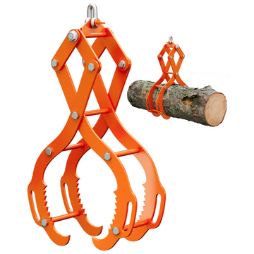 Garvee Pinzas para Troncos 91 cm 4 Garras Acero Resistente Naranja para Trabajo Forestal Compatible con Tractores y ATV